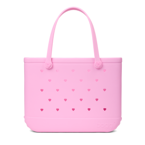 Contemporary Sophisticated Original Bogg Bag - Cut Out Heart Pink Taffy