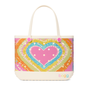 Luxury Handcrafted Original Bogg Bag - Dye-licious Heart Pink Taffy